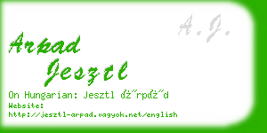 arpad jesztl business card